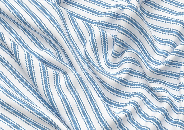 Lace Stripes, Vintage Blue - Motorised Roman Blind - Image 4